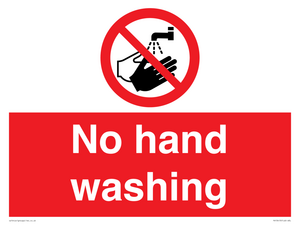 No hand washing